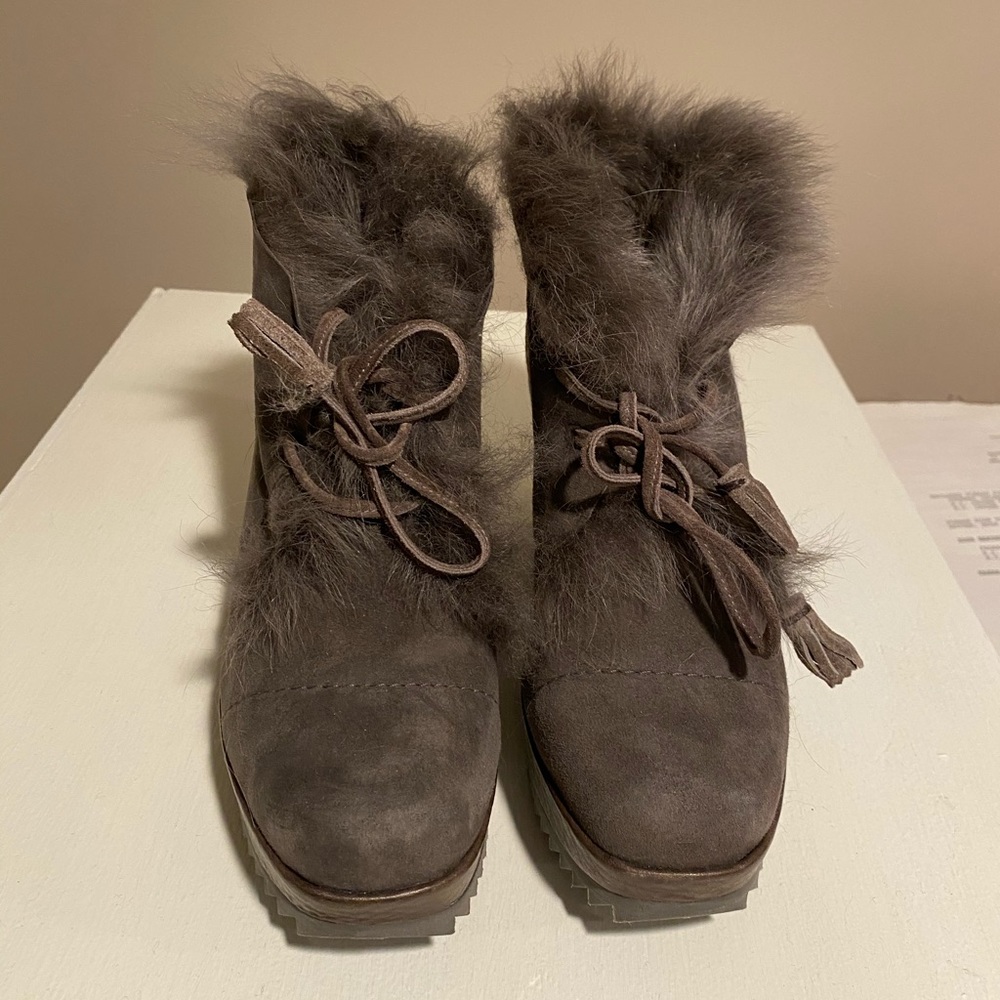 Pedro Garcia Fidela shearling wedge size 38